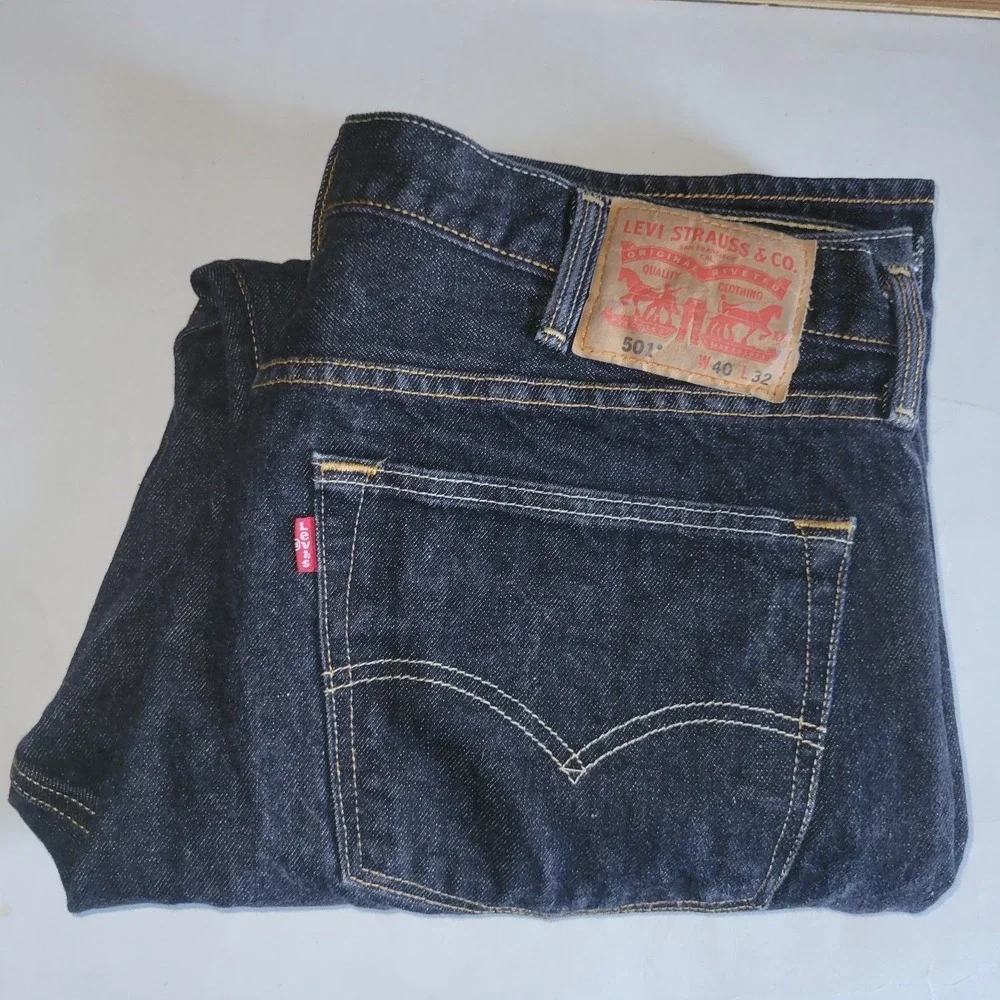 Levi‎ Strauss 501XX Straight Leg Jeans Men's Size 38x30 Black Levi's